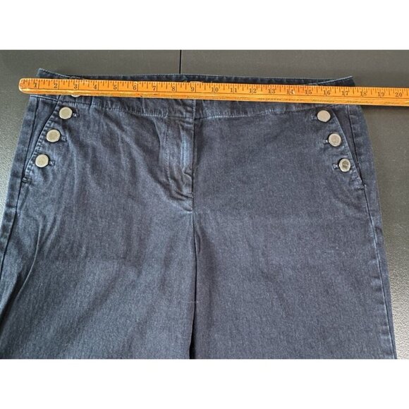 Ann Taylor Modern Fit Lindsay Waist Jean Trousers Sailor Buttons Womens 12 - Picture 7 of 9